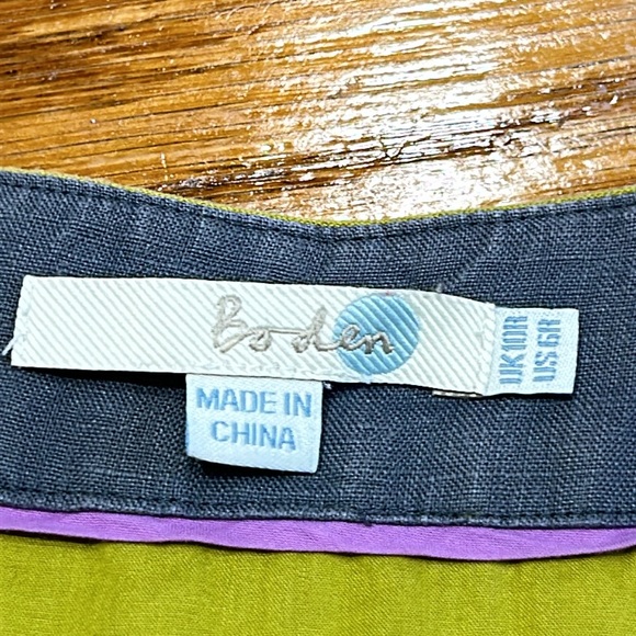 Boden green and gray side zip midi dress.  Short sleeves. Size 6. Good condition - Picture 2 of 12